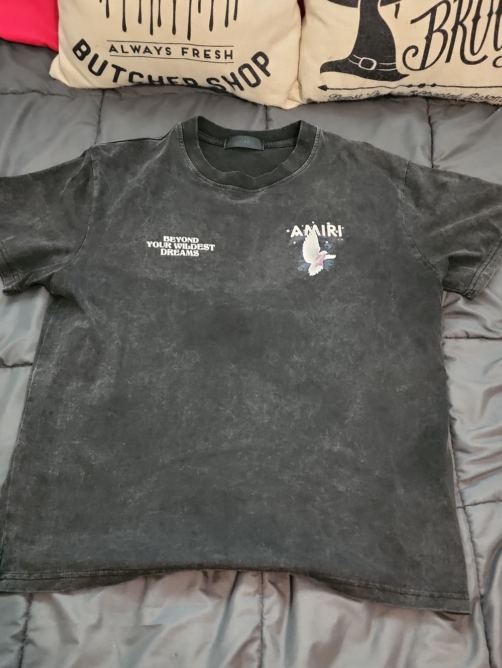 Authentic AMIRI Black Washed Beyond Your Wildest Dreams Shirt Size M
